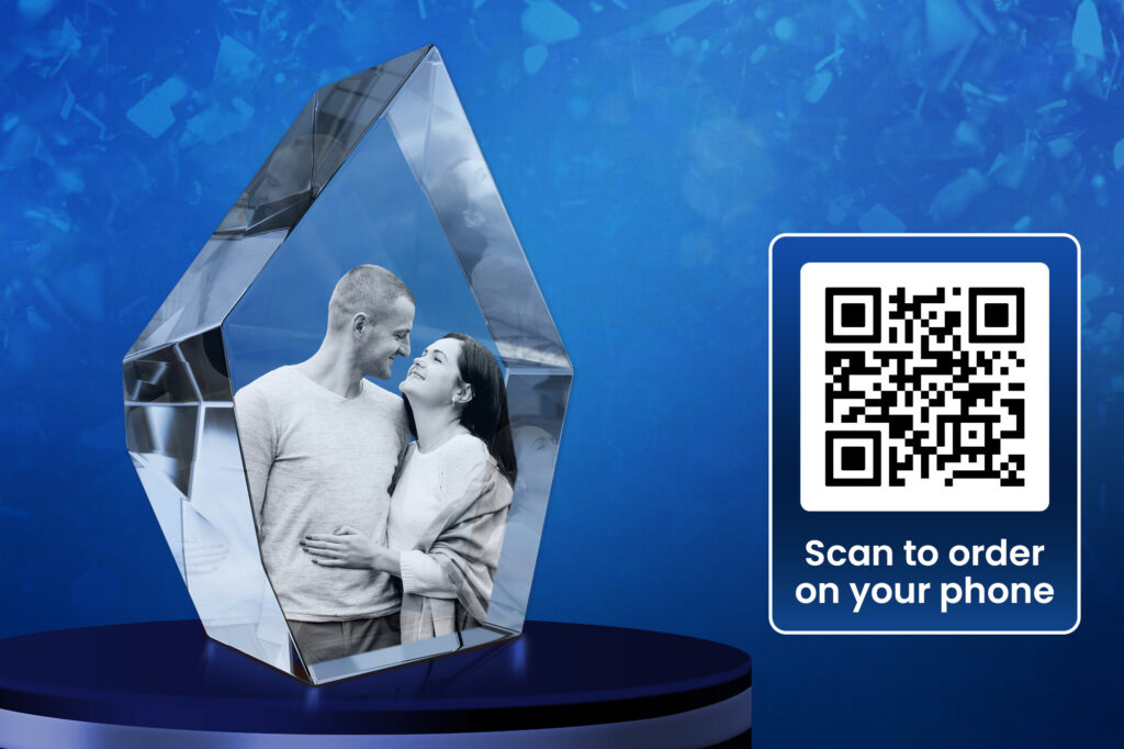 Engraving 3D Crystal - Prestige Hexagon